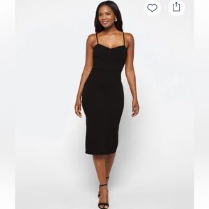 Elegant Black Midi Dress